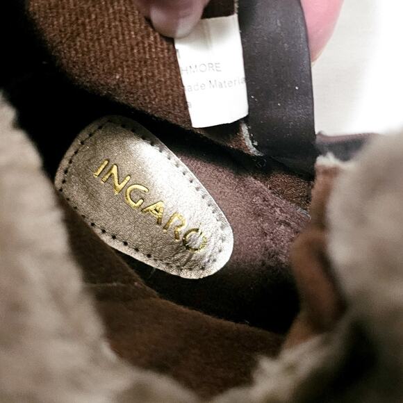 Ingaro New Brown Rushmore faux fur faux suede side zip ankle boots size 9M - Picture 7 of 16